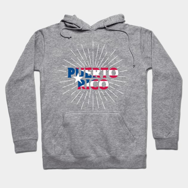 Puerto Rico Heritage Flag Hoodie by Toeffishirts